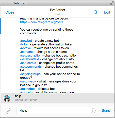 BotFather Help